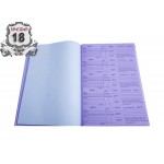 Ticket Book-Square Counter Book-purple color